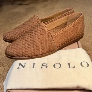 Nisolo Alejandro Men’s Woven Leather Slip-On Shoes, size 10.5
